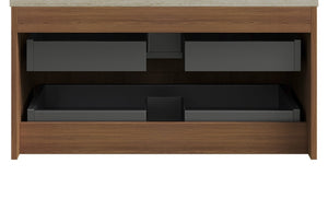 English Elm Tilley Floating Bathroom Vanity Cabinet 36 Inch Oak Woodgrain with Two Drawers W2615P404177