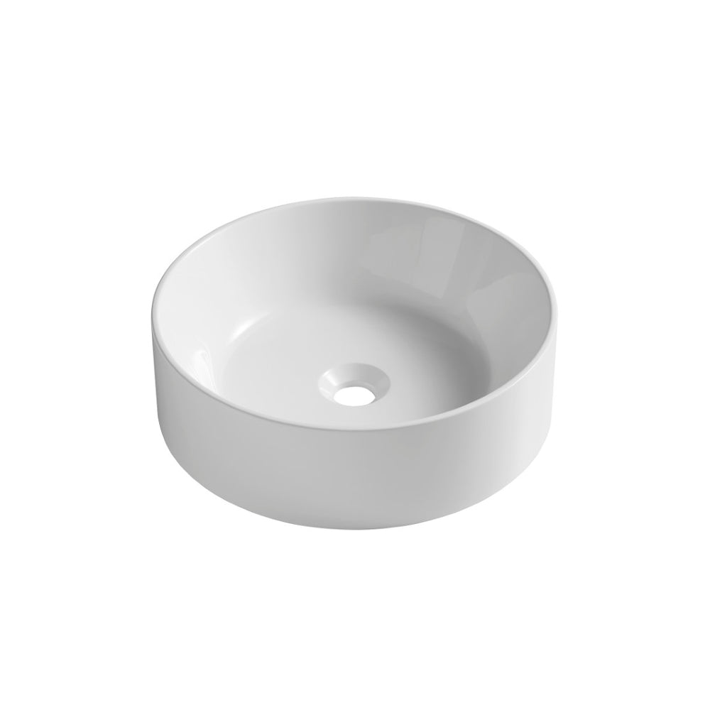 English Elm Jinbo Round Vessel Sink Solid Surface Artificial Marble Basin for Bathroom Vanity W2615P406540