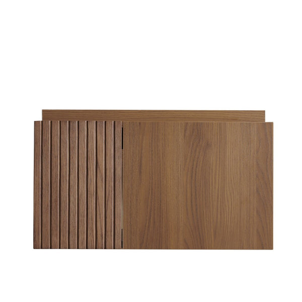 English Elm 24" Muri Oak Woodgrain Plywood Bathroom Vanity Cabinet with Soft Close Double Doors Brown Oak W2615P479140