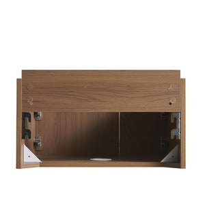 English Elm 24" Muri Oak Woodgrain Plywood Bathroom Vanity Cabinet with Soft Close Double Doors Brown Oak W2615P479140