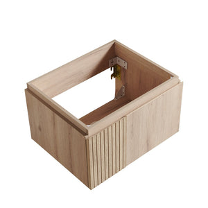 English Elm 24" Muri Oak Woodgrain Plywood Bathroom Vanity Cabinet with Soft Close Double Doors White Oak W2615P479144