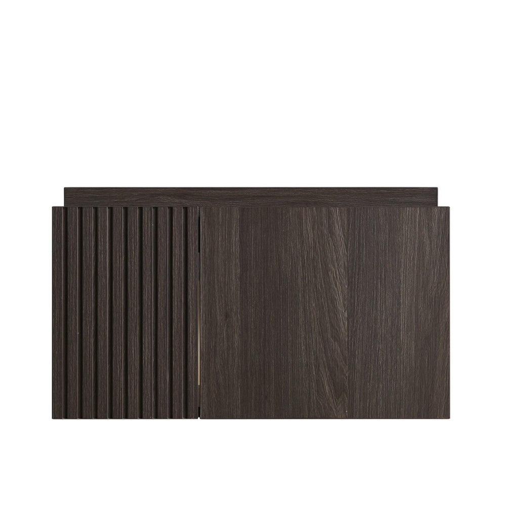 English Elm 24" Muri Oak Woodgrain Plywood Bathroom Vanity Cabinet with Soft Close Double Doors Espresso W2615P479155