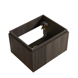 English Elm 24" Muri Oak Woodgrain Plywood Bathroom Vanity Cabinet with Soft Close Double Doors Espresso W2615P479155