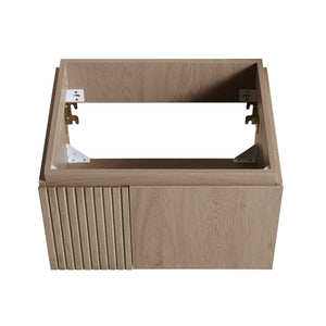 English Elm 24" Muri Oak Woodgrain Plywood Bathroom Vanity Cabinet with Soft Close Double Doors Ancient Oak W2615P479156