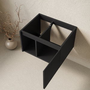 English Elm Vici Wall Mounted Console Sink with Steel Legs Towel Bar and Three Faucet Holes Black MDF 24 inches W2615P506469