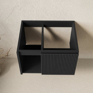 English Elm Vici Wall Mounted Console Sink with Steel Legs Towel Bar and Three Faucet Holes Black MDF 24 inches W2615P506469