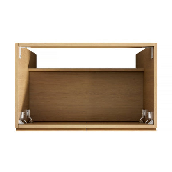 English Elm Fino Freestanding Bathroom Cabinet Plywood Build Oak Woodgrain Soft Close Doors W2615P506486