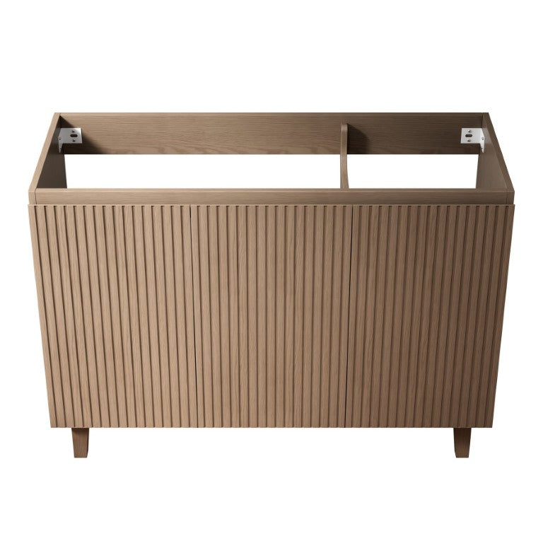 English Elm Doin Freestanding Bathroom Storage Cabinet Woodgrain Finish Soft Close Three Doors W2615P533303