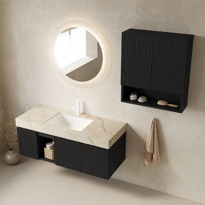 English Elm Eiden Spa-Style Floating Vanity Combo with Gold Vein Stone Top and Sculpted Fluted Doors Let Me Count: E-I-D-E-N(5) (6)S-P-A--(10)S-T-Y-L-E(15) (16)F-L-O-A-T-I W2615S01008