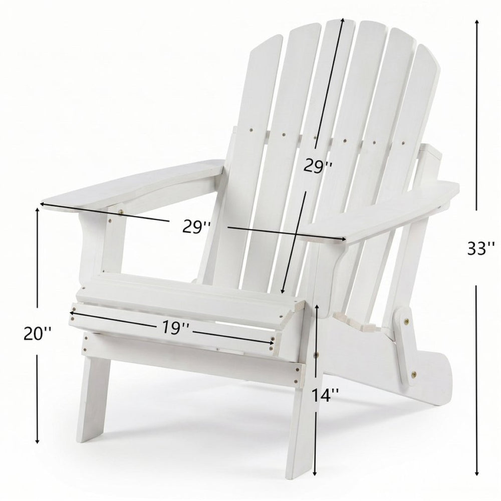 English Elm Oversize Hemlock Wood Folding Adirondack Chair Weather Resistant Patio Porch Deck W2640P470156