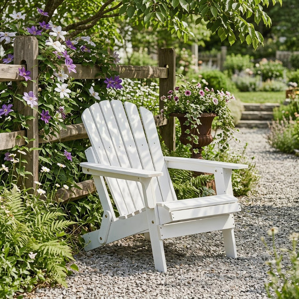 English Elm Oversize Hemlock Wood Folding Adirondack Chair Weather Resistant Patio Porch Deck W2640P470156