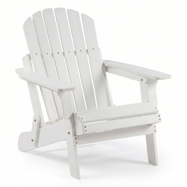 English Elm Oversize Hemlock Wood Folding Adirondack Chair Weather Resistant Patio Porch Deck W2640P470156