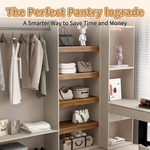 English Elm (5 Pack) Foamed Pvc Wire Shelf Covers Walnut Grain Finish for Pantry Closet Kitchen W2641P490275