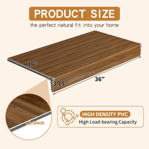 English Elm (5 Pack) Foamed Pvc Wire Shelf Covers Walnut Grain Finish for Pantry Closet Kitchen W2641P490275