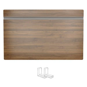 English Elm (5 Pack) Foamed PVC Wire Shelf Covers Walnut Wood Grain Pantry Kitchen Bath Liner Set W2641P490278