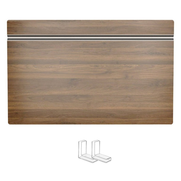 English Elm (5 Pack) Foamed PVC Wire Shelf Covers Walnut Wood Grain Pantry Kitchen Bath Liner Set W2641P490278