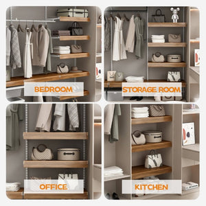English Elm (5 Pack) Foamed PVC Wire Shelf Covers Walnut Wood Grain Pantry Kitchen Bath Liner Set W2641P490278