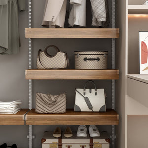 English Elm (5 Pack) Foamed Pvc Wire Shelf Covers Walnut Wood Grain Pantry Closet Kitchen W2641P490279