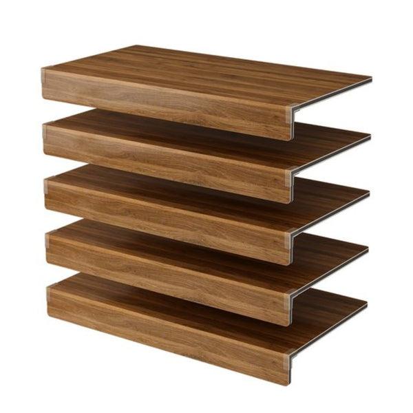 English Elm (5 Pack) Foamed Pvc Wire Shelf Covers Walnut Wood Grain Pantry Closet Kitchen W2641P490279