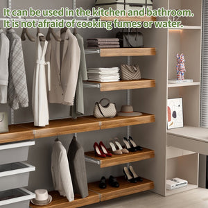 English Elm (5 Pack) Foamed Pvc Wire Shelf Covers Walnut Wood Grain Pantry Closet Kitchen W2641P490279