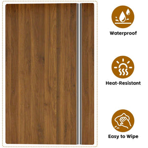 English Elm (5 Pack) Foamed Pvc Wire Shelf Liners Walnut Wood Grain Pantry Closet Cabinet Covers W2641P490282