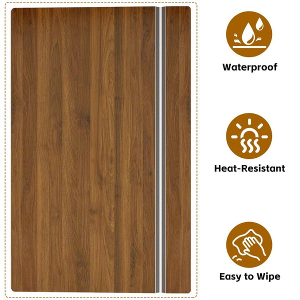 English Elm (5 Pack) Foamed Pvc Wire Shelf Liners Walnut Wood Grain Pantry Closet Cabinet Covers W2641P490282