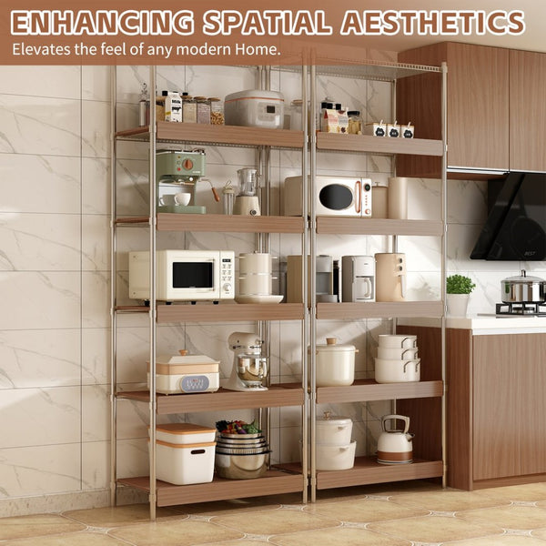 English Elm 30" X 16" Mdf Wood Wire Rack Shelf Panels Odor Free Heavy Duty Pantry Closet Light Oak W2641P490340