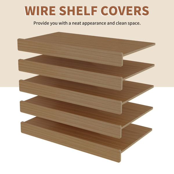 English Elm 30" X 16" Mdf Wood Wire Rack Shelf Panels Odor Free Heavy Duty Pantry Closet Light Oak W2641P490340