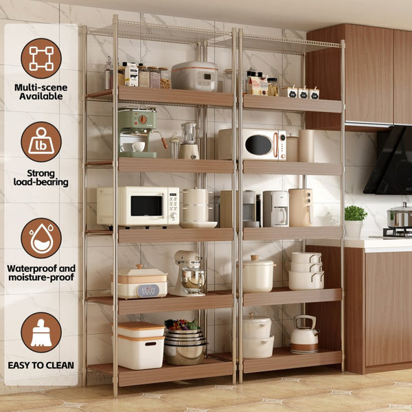 English Elm 30" X 16" Mdf Wood Wire Rack Shelf Panels Odor Free Heavy Duty Pantry Closet Light Oak W2641P490340