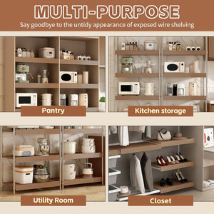English Elm 30" X 16" Mdf Wood Wire Rack Shelf Panels Odor Free Heavy Duty Pantry Closet Light Oak W2641P490340
