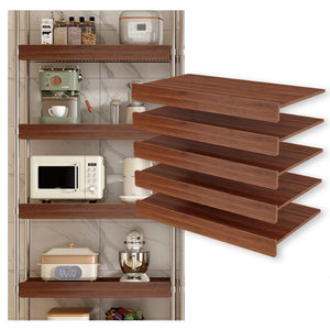 English Elm 30" X 16" Mdf Wood Wire Rack Shelf Panels Odor Free Heavy Duty Pantry Closet Walnut W2641P490362