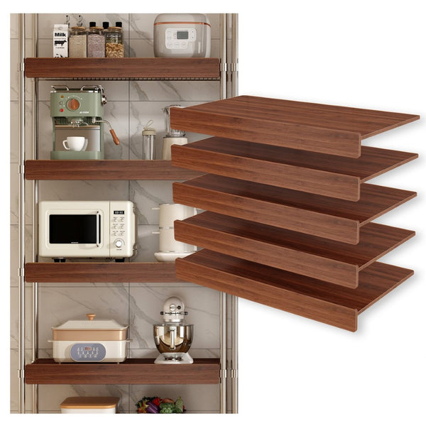 English Elm 30" X 16" Mdf Wood Wire Rack Shelf Panels Odor Free Heavy Duty Pantry Closet Walnut W2641P490362