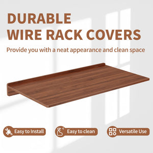 English Elm 30" X 16" Mdf Wood Wire Rack Shelf Panels Odor Free Heavy Duty Pantry Closet Walnut W2641P490362