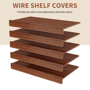 English Elm 30" X 16" Mdf Wood Wire Rack Shelf Panels Odor Free Heavy Duty Pantry Closet Walnut W2641P490362