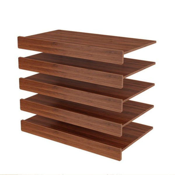 English Elm 30" X 16" Mdf Wood Wire Rack Shelf Panels Odor Free Heavy Duty Pantry Closet Walnut W2641P490362