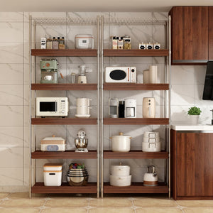 English Elm 30" X 16" Mdf Wood Wire Rack Shelf Panels Odor Free Heavy Duty Pantry Closet Walnut W2641P490362