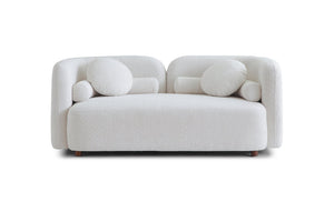 English Elm Luxury Japandi Boucle Two Seat Sofa Low Profile Cloud Cushion Living Room Lounge W2664P285014