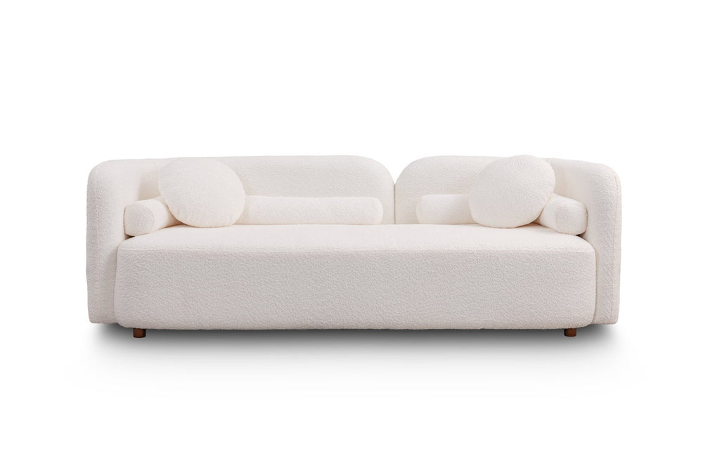 English Elm 3311S, Japandi Cloud Sofa Eight Seat Boucle Upholstered Low Profile Living Room W2664S00113