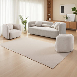 English Elm 3+1+1+1+1S, Boucle Sectional Sofa Set Overstuffed Modular Seating for Modern Living Room W2664S00124