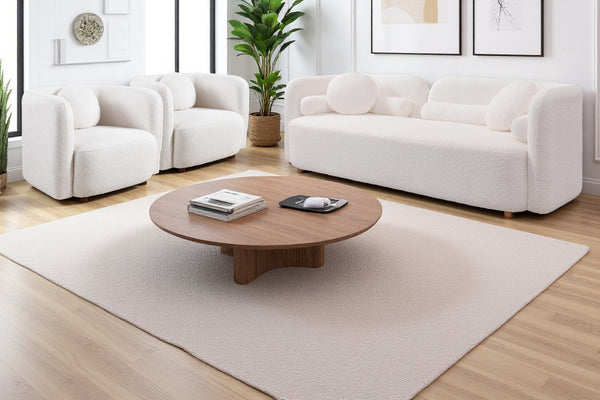 English Elm 3+1+1+1+1S, Japandi Cloud Sofa Set Boucle Upholstered Low Profile Living Room Seating W2664S00126