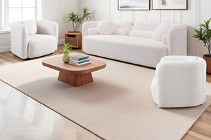English Elm 2+1+1, Japandi Boucle Sofa Set Low Profile Cloud Cushions for Modern Living Room W2664S00128