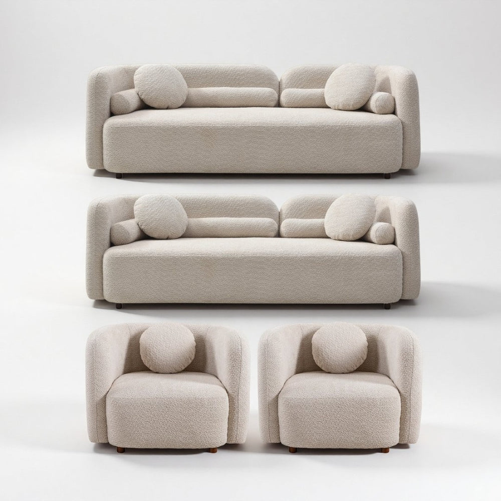English Elm 3311, Oversized Boucle Sofa with Deep Sink-In Cushions for Modern Living Spaces W2664S00130