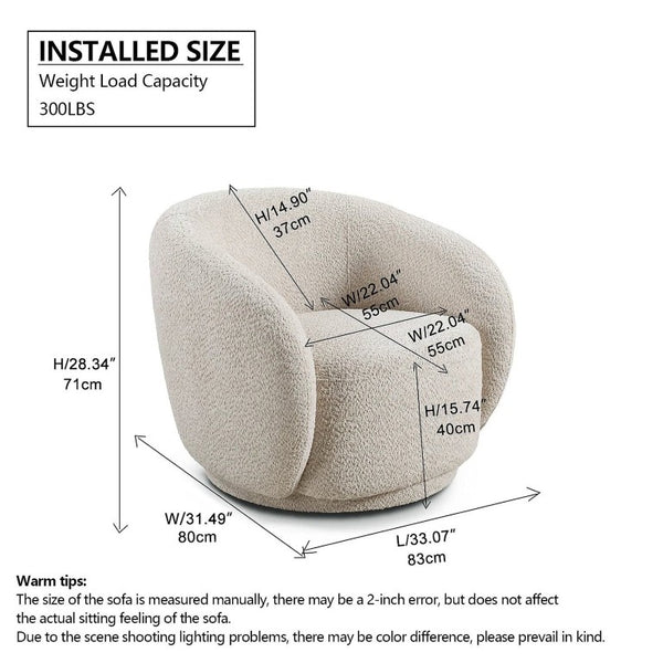 English Elm 2+1, Japandi Cloud Sofa Boucle Upholstered Low Profile Seating for Modern Living Rooms W2664S00137