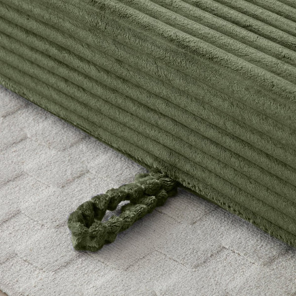 English Elm Memory Foam Corduroy Loveseat Folds Flat for Sleeping Frameless Floor Couch Green W2677P518910