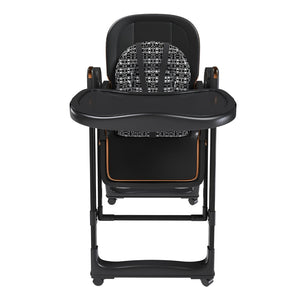 English Elm Convertible Baby High Chair Rocker with 5-point Harness Washable Pu Cover and 2-tier Tray W2699P490447