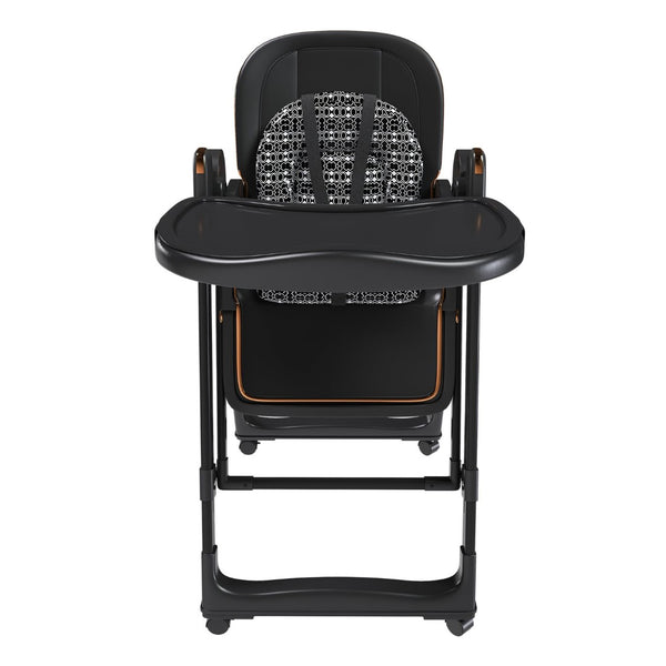 English Elm Convertible Baby High Chair Rocker with 5-point Harness Washable Pu Cover and 2-tier Tray W2699P490447