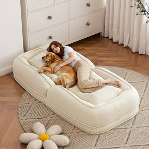 English Elm Upholstered Corduroy Floor Sofa Bed with 5 Reclining Positions for Relaxed Living Off White W2699P535457