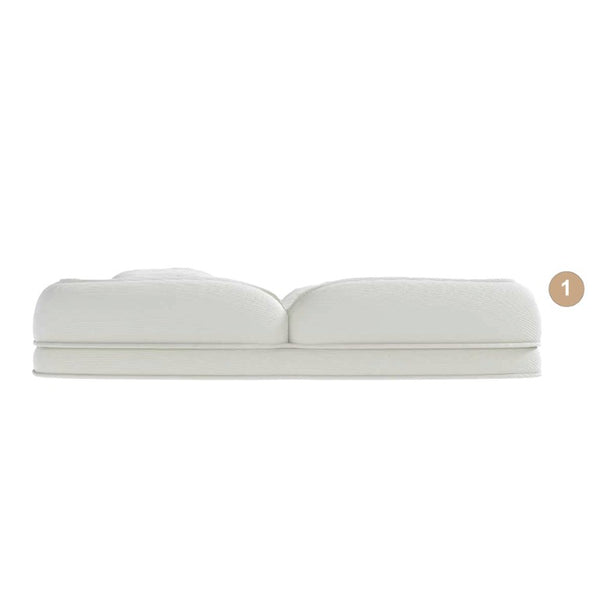 English Elm Upholstered Corduroy Floor Sofa Bed with 5 Reclining Positions for Relaxed Living Off White W2699P535457
