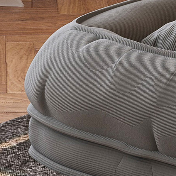English Elm Upholstered Corduroy Floor Sofa Bed with 5 Reclining Positions for Relaxed Living Grey W2699P535458