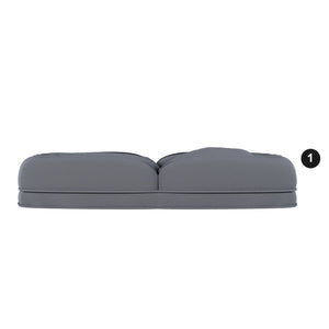 English Elm Upholstered Corduroy Floor Sofa Bed with 5 Reclining Positions for Relaxed Living Grey W2699P535458